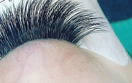 Wimpernverlängerung Nahaufnahme